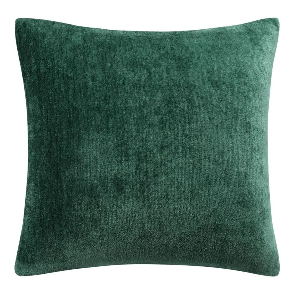 Chenille Throw Pillow Covers Cushion Water Repellent 20"x20" Emerald Green